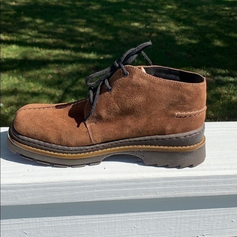 Rieker brown suede Sherpa lined winter ankle boots sz 6